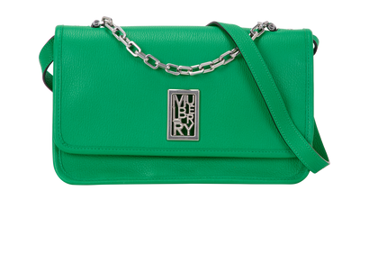 Sadie Shoulder Bag, &pound;275, Handbags, Green, Leather, Front view